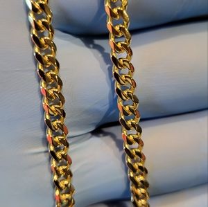 14k gold filled 22" 4 mm cuban link chain